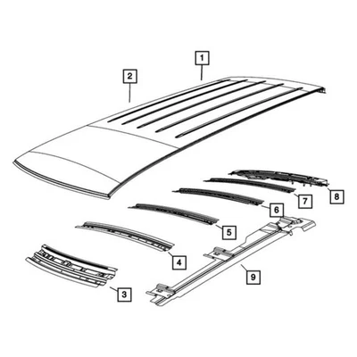 For Dodge Grand Caravan 2012-2020 Dodge Front Roof Header Panel Foto 1 de 2