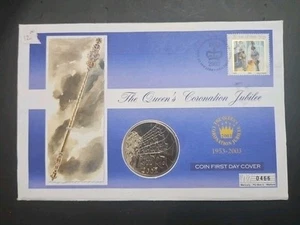 Cubiertas de monedas de $1 dólar Bermudas FDC Royal Events Coronation Jubilee (MT. #40058) - Imagen 1 de 4