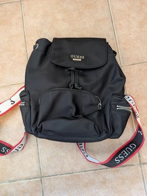 Guess nylon Backpack Bag Spell Out Straps Drawstring Magnetic  Authentic  - Image 1 of 4