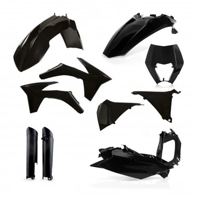 Kit Plastiche Carene KTM EXC 125 200 250 300 350 450 2012 2013 Nero Full Kit - Immagine 1 di 4