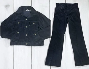 Vintage 70er Levis Panatela Cord Jacke & Hose passendes Set Damen L 34x32 - Bild 1 von 11