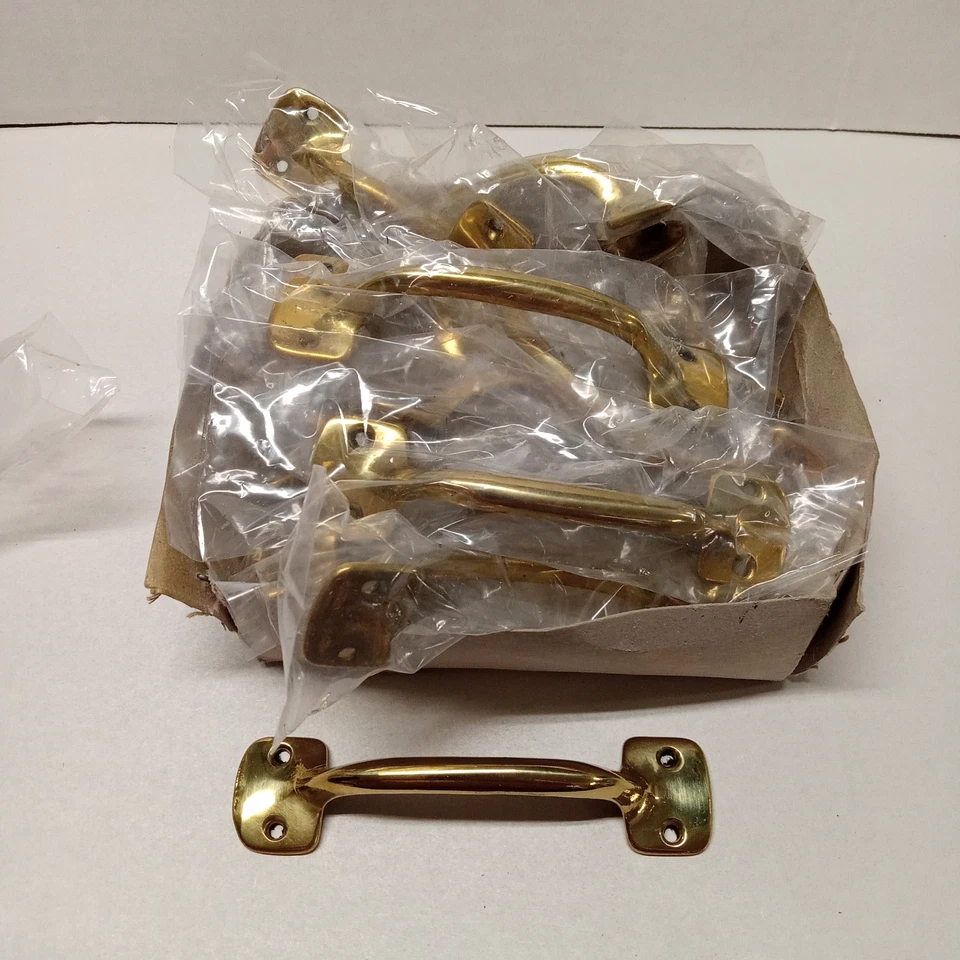 "Tirador de puerta de gabinete de metal de latón vintage tirador de cajón 5"" manijas 25 piezas" Foto 1 de 4