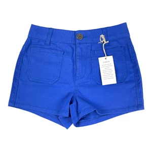 SO - Womens Juniors High Rise Super Stretch Shortie Shorts - Proud Blue - 0 (24) - Picture 1 of 7