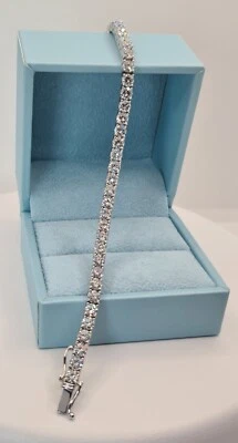 8.88 Ct Round Lab Grown Diamond Tennis Bracelet Authenticated by GIA E-F VS - Image 1 of 4