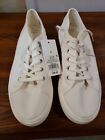 A New Day Women's Taryn Style US Size 11 White Canvas Platform Sneaker Shoes