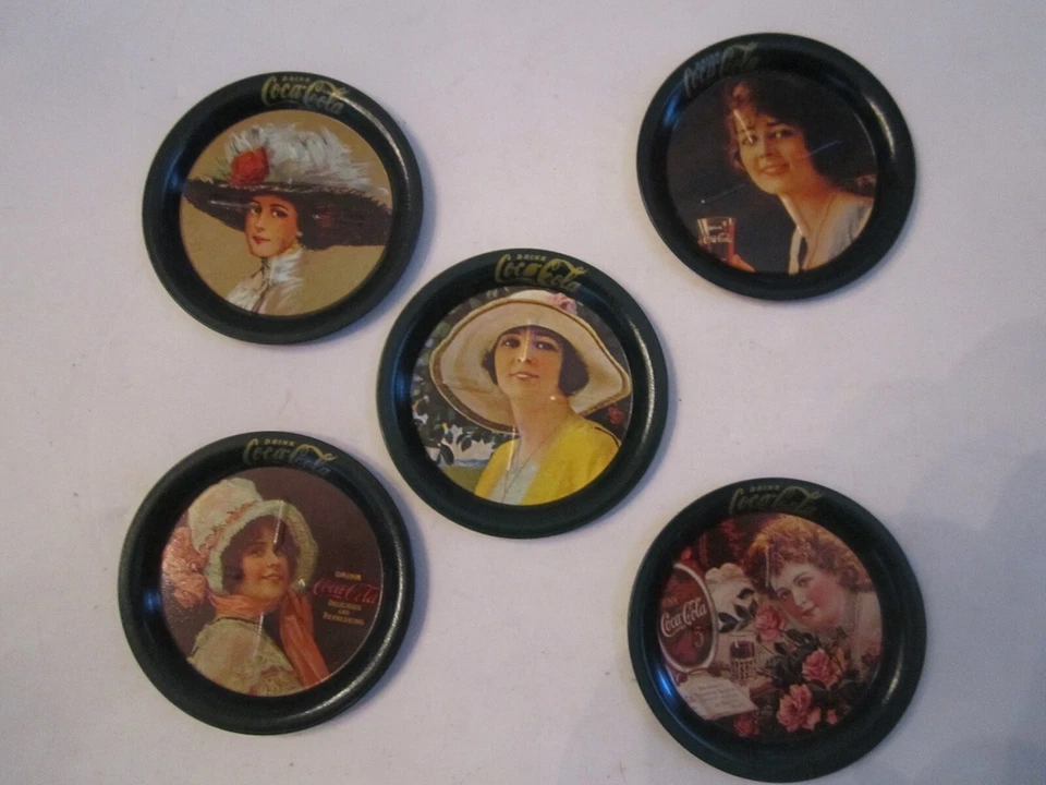 5 DRINK COCA COLA TABLE COASTERS - REPRODUCTIONS - TUB B - Image 1 of 2