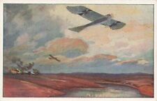 Militärtaube auf Erkundungsflug bei den Masurischen Seen Patriotika Postkarte AK