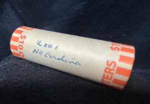 2001-D U S Mint Uncirculated Unopened Roll of North Carolina State Quarters - Picture 1 of 1