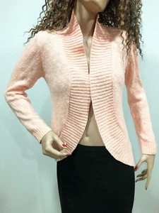 Blush & Bloom Draped Open Front Cardigan Large Pink Size L - Picture 1 of 5