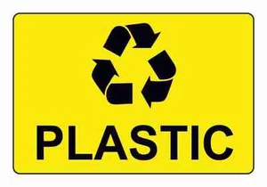 RECYCLE SELF ADHESIVE STICKER PLASTIC 120x180 mm - Picture 1 of 1