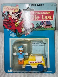 Vintage Disney Arco Donald Duck with School Bus Diecast #6059 PK4 - Picture 1 of 4