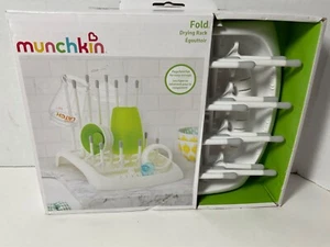 Munchkin Fold Drying Rack For Baby Bottles White With Gray Tips Brand New - Picture 1 of 2