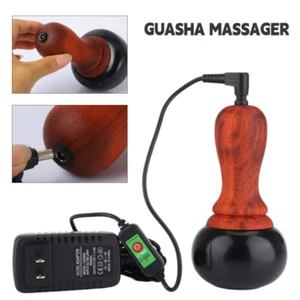 Hot Stone Electric Guasha Massager Natural Bian Stone Warm Moxibtion Heating NEW - Picture 1 of 9