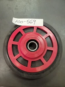 Snowmobile 6.5" Dia. X .75" Shaft Bogie Suspension Idler 6 1/2"x 3/4" Red - Imagen 1 de 9