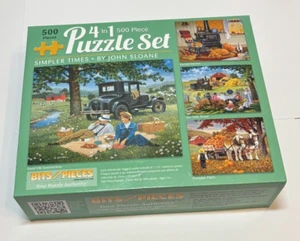 Set puzzle quattro in uno 500 pezzi - "Tempi più semplici" di John Sloane - Foto 1 di 3