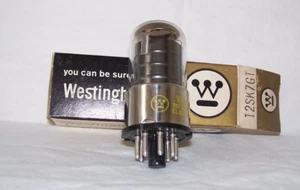 Tubo Westinghouse 12SK7GT NUEVO DE STOCK en caja original, ¡probado genial!, Radio AA5, 12SK7 - Imagen 1 de 4