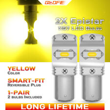 2X 1157 BAY15D Epistar LED Yellow 3K Turn Signal Side Marker Light Bulb 3600LM