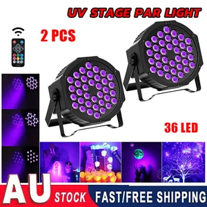 2PCS 180W 36LED Blacklight UV Par Lights DMX Stage Lighting DJ Disco Party Club - Picture 1 of 11
