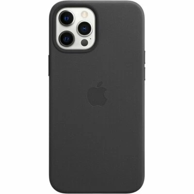 Original Apple iPhone 12 PRO MAX Leder Case Hülle Schwarz Black MAGSAFE - Bild 1 von 2
