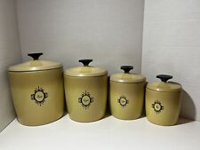 Vintage 1970's West Bend Harvest Gold Nesting Kitchenware Canister Set w/Lids