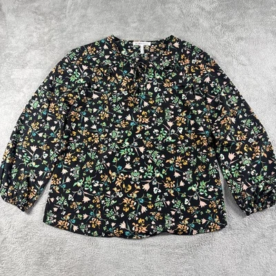 BCBGGeneration Multicolor Floral Long Sleeve Top Size XS - Image 1 of 4