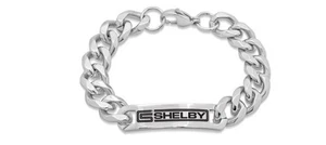 Carroll Shelby CS Rennbahn Logo Stahlkette ID Armband - Ford Mustang GT500 SVT - Bild 1 von 4