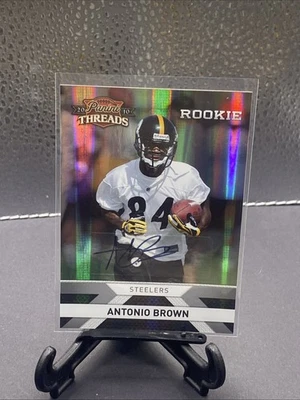 2010 Panini Threads Antonio Brown Rookie Auto Autograph #192/499 - Image 1 of 2