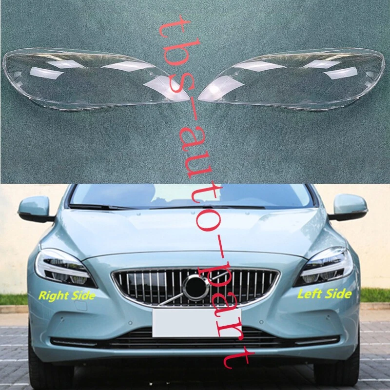 Left&Right Side Headlight Lens Cover+Sealant Glue Fit For Volvo V40 2017-2019 - Image 1 of 4