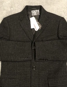J. Crew Everyday Wool Plaid Topcoat Men’s 38S Wool Blend Quilted Lined Primaloft - Picture 1 of 14