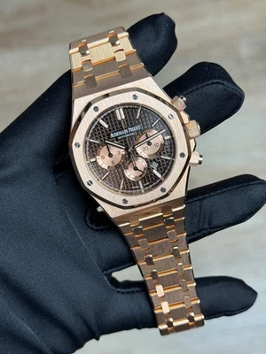 Audemars Piguet Royal Oak Chronograph Brown Rose Gold Bracelet Full 26331OR - Image 1 of 4