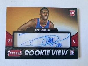 2014 Panini Threads #21 Joel Embiid Rookie View Autograph - Picture 1 of 2