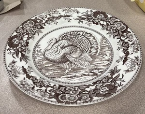 Spode Celebration Thanksgiving Turkey Dinner Plate 10.5"  **DAMAGED/CHIPPED** - Picture 1 of 18