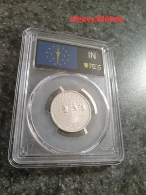 2002-S INDIANA Silver Proof Quarter PR70 PCGS FLAG LABEL NICE LOW PRICE!! - Image 1 of 4