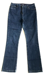 It's Denim Größe 12 (33 x 34) Stretch dunkle Waschung Bootcut Jeans Damen - Bild 1 von 8