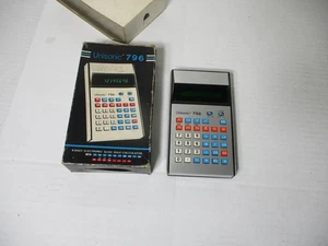 Calculadora vintage Unisonic 796 pantalla LED verde EN CAJA ORIGINAL - Imagen 1 de 9