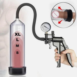 HIGH RIZE Premium Grade Pistol Grip Penis Pump With Gauge/ Graduated Cylinder - Picture 1 of 40