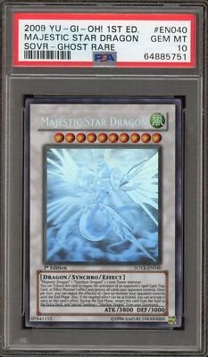Yu-Gi-Oh! Majestic Star Dragon Ghost Rare 1st Edition SOVR-EN040 PSA 10 - Image 1 of 2