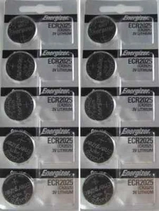 10 x FRESH Genuine Energizer CR2025 ECR2025 3V Coin Button Battery Fast Shipping - Picture 1 of 1