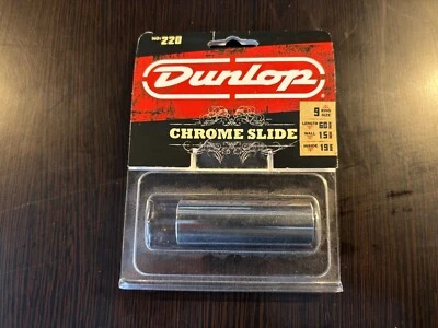 Anillo Dunlop talla 9 acero cromado guitarra slide. ¡S&H GRATIS! Foto 1 de 2