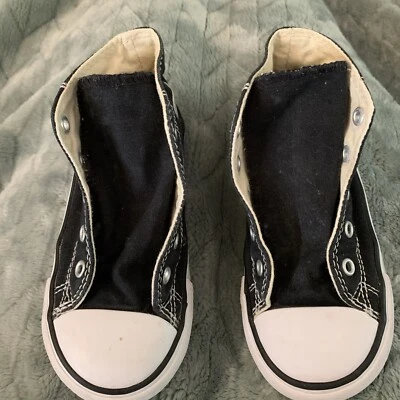Camisetas altas Converse Chuck Taylor All Star negras para niños talla 10 ¡Excelente estado! Foto 1 de 4