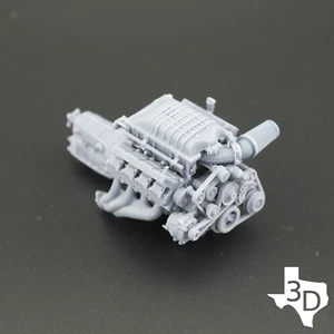 Dodge Hellcat model engine resin 3D printed 1:24-1:8 scale - Picture 1 of 6