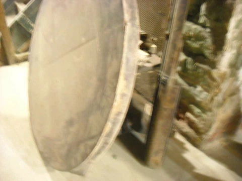 White Oval Shaped Marble End-Table Top “Cracked” Cover