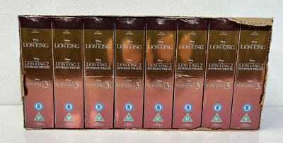 THE LION KING Trilogy box set - 1,2 and 3 - BLU RAY - NEW / SEALED bundle x8 - Image 1 of 4