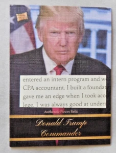 Piezas del pasado 2020 piezas auténticas reliquia #57 Donald Trump - Imagen 1 de 1