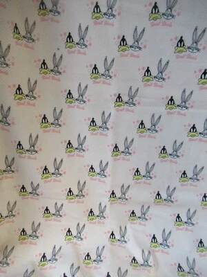 RARE  Camelot Fabrics Warner Bros LOONEY TUNES  BUGS FLANNEL FABRIC 1 1/2 YX42" - Image 1 of 4