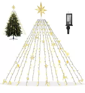 Weihnachtsbaumlicht, verbesserte Schnurleuchten mit Plus Stern Topper für Weihnachten - Bild 1 von 6