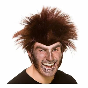 Adult MIDNIGHT WEREWOLF Horror Deluxe WIG Halloween Murderer Fancy Dress Wolf - Picture 1 of 1