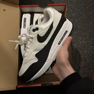 Nike Air Max 1 Black Summit White UK 4.5 US W 7 nuove con scatola completa - Foto 1 di 7