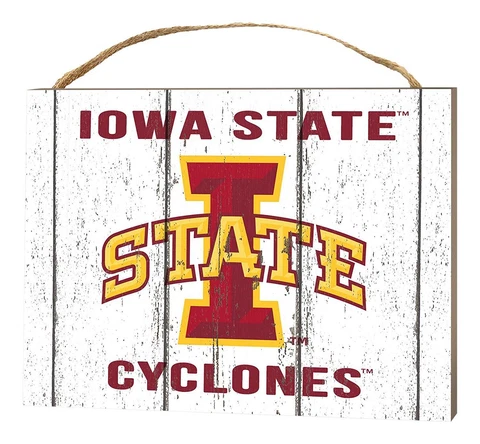 Iowa State Cyclones Weathered Logo Collage Plaque Cover