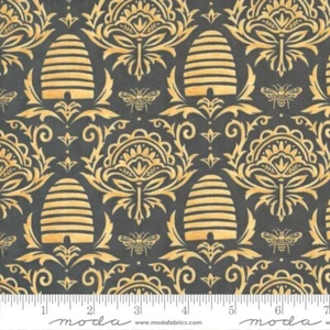 Honey Lavender 56082 17 Charcoal by Deb Strain for Moda - by the half-yard - Picture 1 of 2